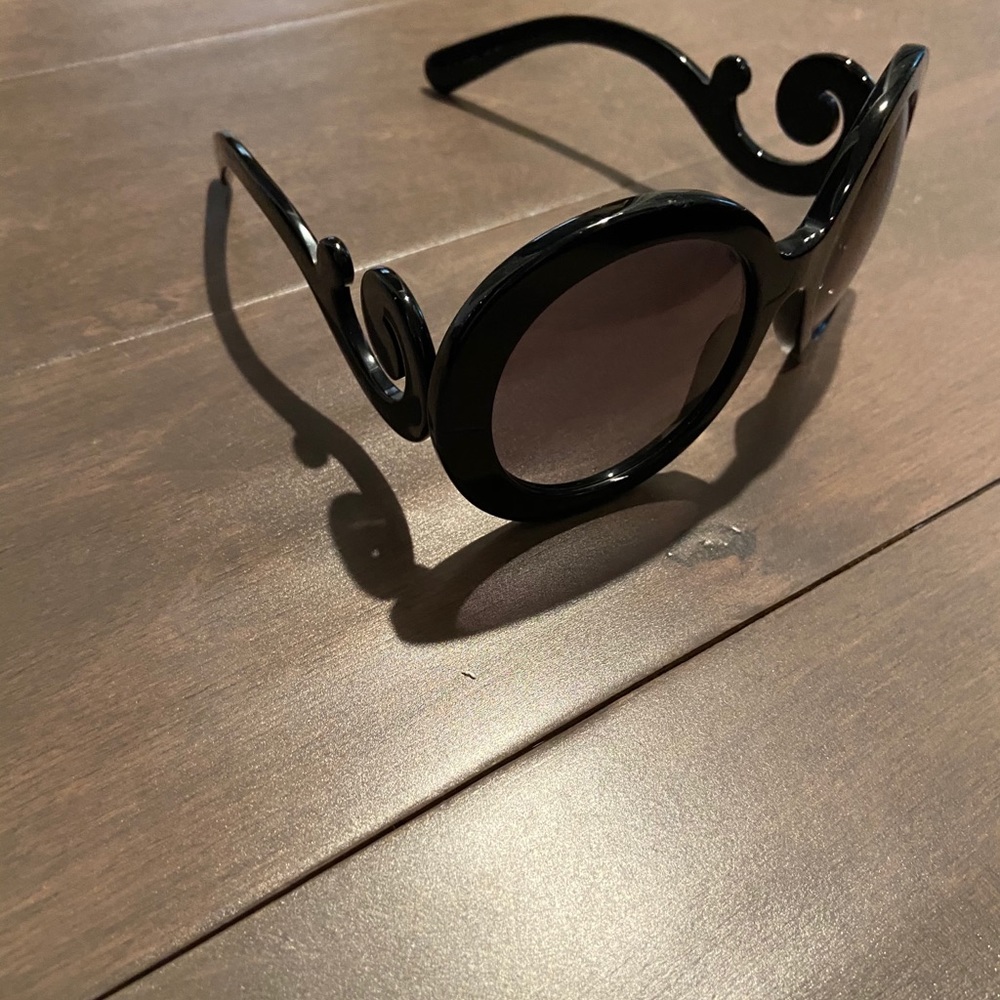 PRADA oversized, round lens sunglasses